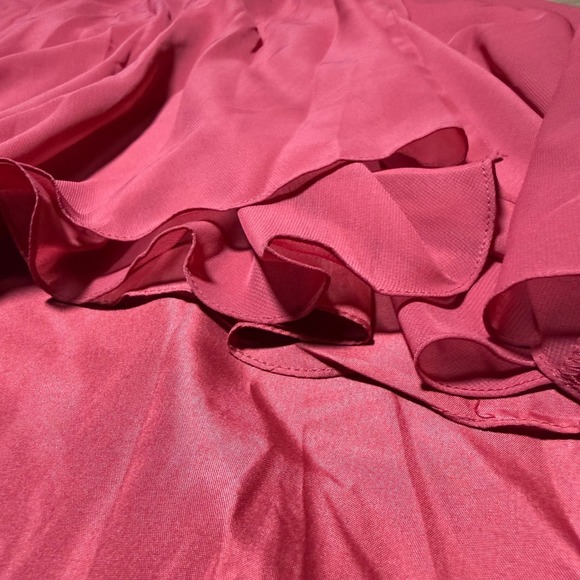 JJ's House High-Low Dress Women 12 Cinnamon Rose Chiffon Formal Guest NWT - Picture 3 of 10